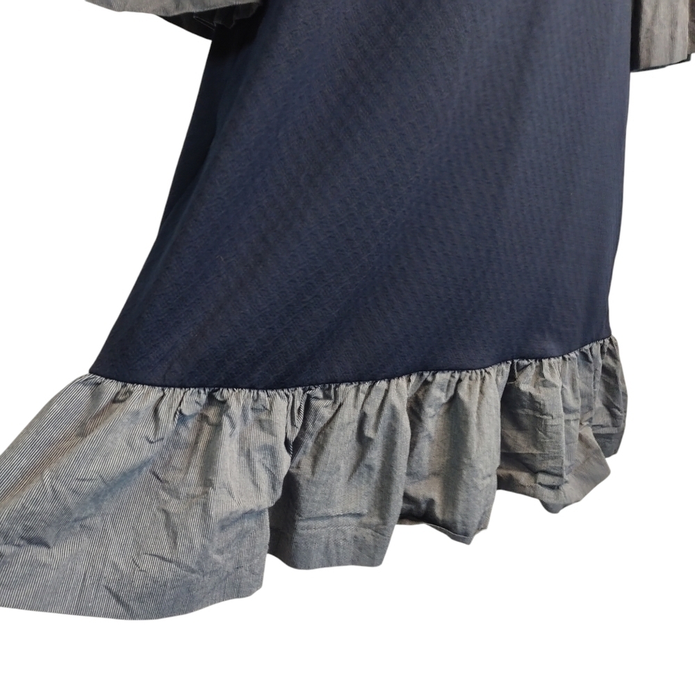 Vivi by Violet Weekend Women's Navy Blue Ruffled Dress Size M - Picture 6 of 8